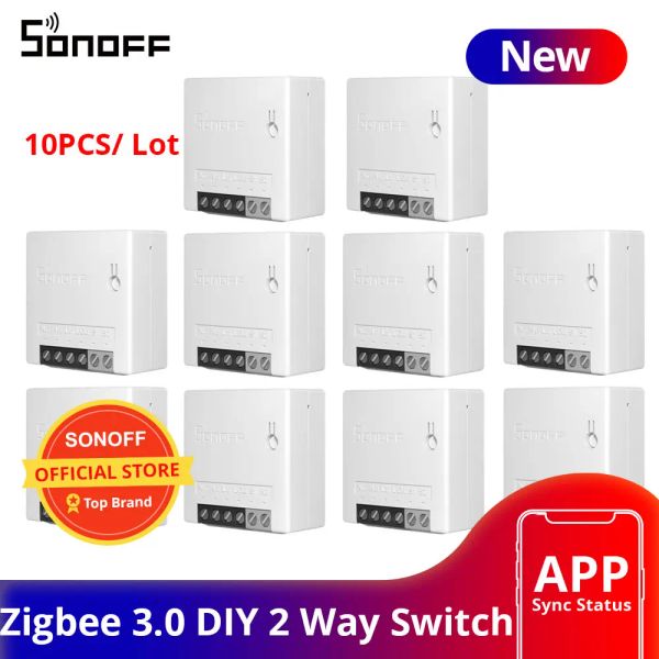 Controllo 1/ 30pcs Sonoff Zbmini Zigbee Smart Light Switch Module a due vie Control Smart Home funziona con Smartthing Alexa