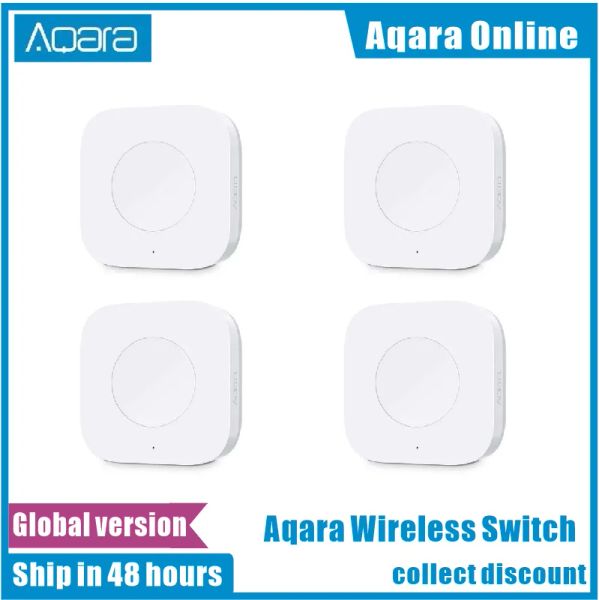 Controle 100% aqara smart sem fio switch smart remote um controle chave aqara screting de aplicativo inteligente para xiaomi mi home app