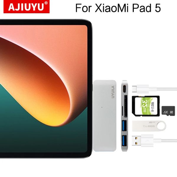 Hubs USB Тип C Hub к Multi USB 3.0 SD/TF Card Adapter Adapter Adock для Xiaomi Pad 5 Pro 5G Mipad 5 11 