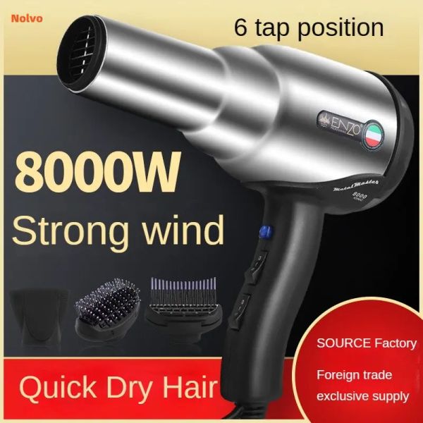 Trockner professioneller Haartrockner mit Diffusor Ionic Hair Ionic Haartrockner 3 Wärmeeinstellungen kühlen Schließknopf Schneller Trocknungshaarstyling