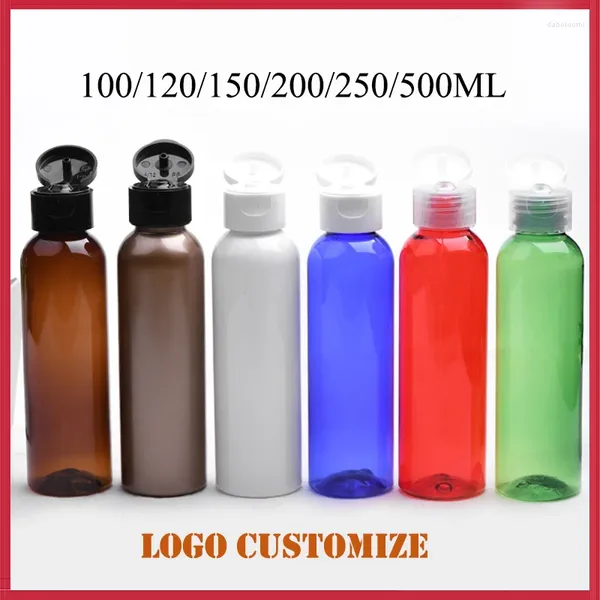 Bottiglie di stoccaggio 20/50pcs 100ml 120ml Cartella bottiglia di plastica copertura vuota PET RIFILABILE FLAP 150 ml 200 ml Viaggio 250 ml 500 ml Liu33001