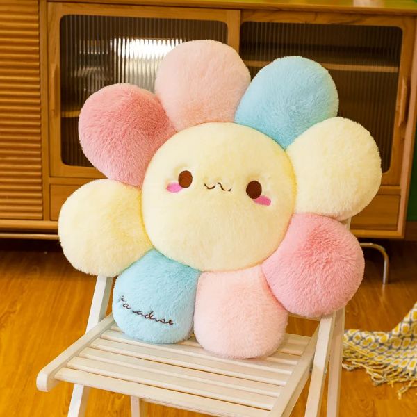 Puppen Sonnenblume Plüsch Kissen Kissen gefüllte Blumenpuppenmatten Sofa Zimmer Bett Schlaf Rücken Kissen Dekoration Spielzeug Kinder Kinder XMS Geschenk