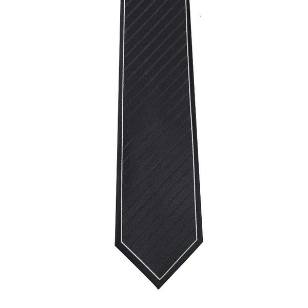 Designers Brand 7cm Vestido elegante para homens Acessórios para festas de casamento 276 polegadas gravata listrada preta com caixa de presente 240412