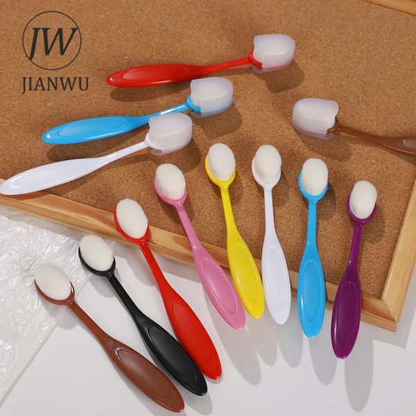 Heads Jianwu 8 PCS/Set No. 4 Diş Fırçası Tip Renkli Malzeme Dekor Boyama Makyaj Fırçası Set Yaratıcı DIY Journal Kolaj Kırtasiye