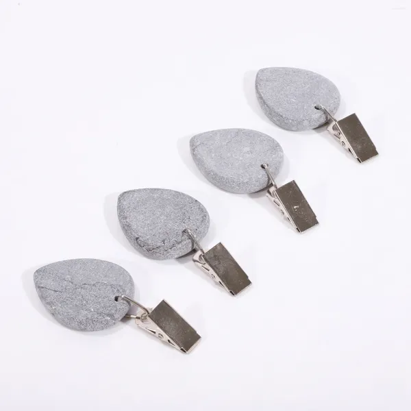 Tischtuch 4pcs Tischdecke Gewichte schwere Anhänger Gewicht Set Grey White Marmor Outdoor Picknick