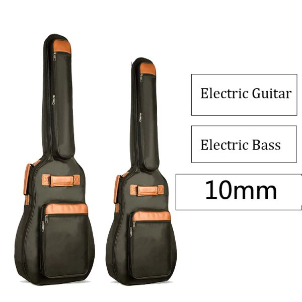 Caixa 40/46 polegadas Bolsa de guitarra elétrica bolsa de baixo elétrica de 10 mm de espessura de gig acolchoado