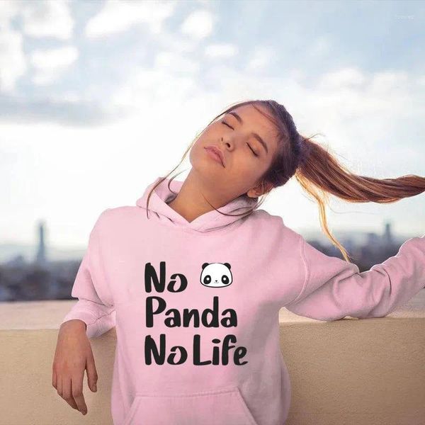 Hoodies femininos kawaii panda capuz mulheres imprimem sem vida moletom outono e com capuz de inverno com capuz de luta de rua com capuz de streetwear