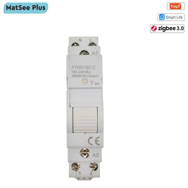 Controle Tuya Smart Life ZigBee Breaker Din Rail 1p Pólo único Timer de contato seco Timer App Controle remoto Alexa Google Home