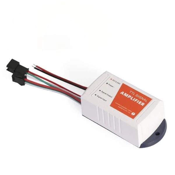 2024 Amplificatore SPI Signal DC5-24V Isolamento ottico TTL TTL SEGNALE RIPETTORE RGB RGB Strip Strip Raccatore Estendi Extender dell'amplificatore del segnale da 200 metri