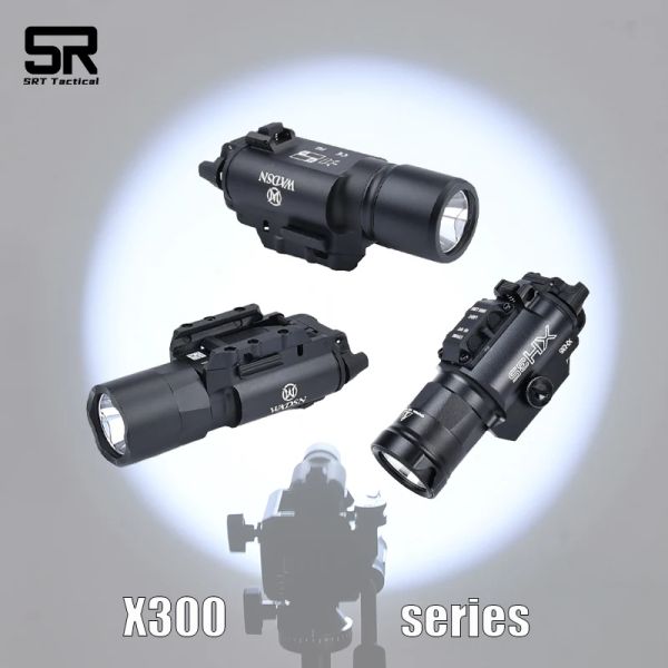 Escopos táticos sf stefir x300u x300 ultra xh35 pistola de metal pistola estroboscópio de luz led ajuste de 20 mm airsoft armas de caça à lanterna