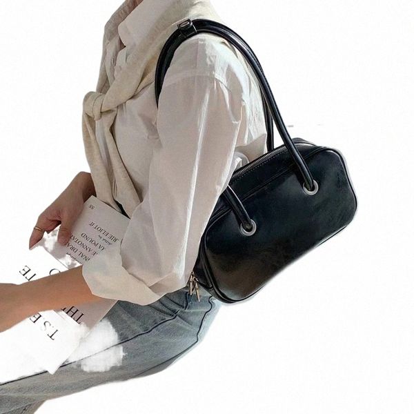Корейский стиль шикарный масляный восковой восковой сумок. Армита универсальная сумка для плеча боста подушка женская сумка с большой емкостью сумочка i2bl#
