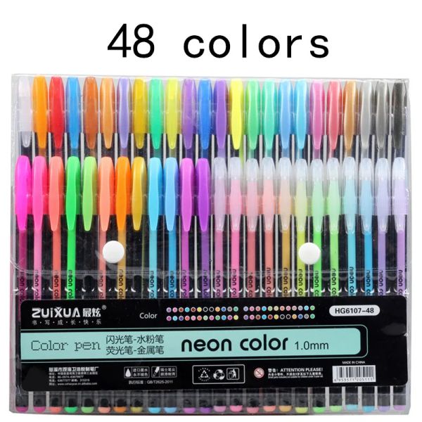 Pens Jonvon Satone 48 Cores Função de canetas Pintura de pintura de artigos de papelaria Desenho de desenho de caneta escolar de redação em gel de material escolar