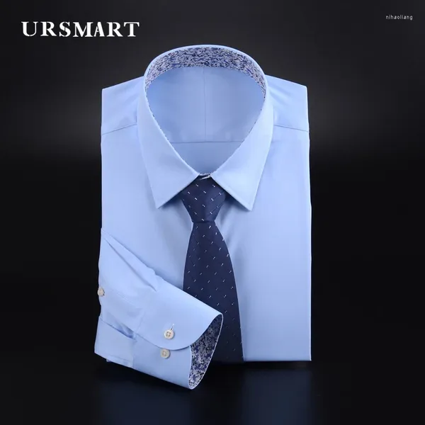 Camicie casual maschile da uomo cuffi francese affari slim abbuccante colletto all'ingrosso