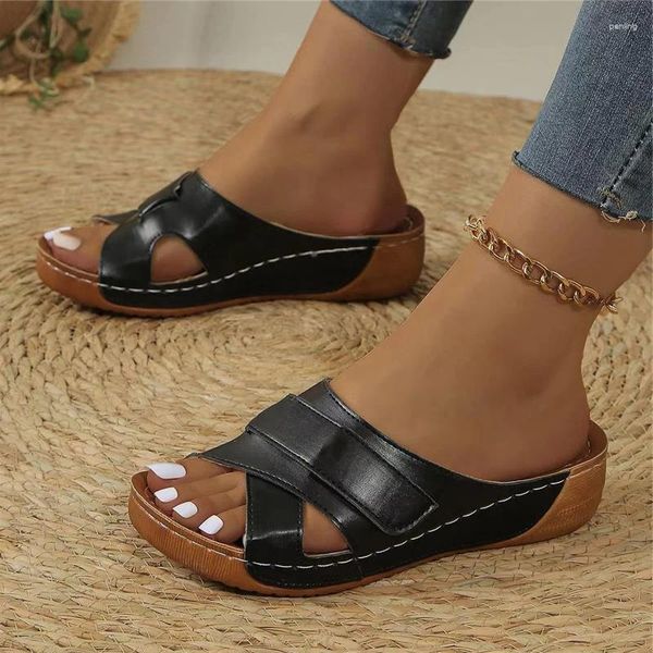 Sandalen Sommermodeschuhe Frauen in Übergröße sexy Slip auf Slipper -Klassiker Zapatos de Mujer Schuhe für Frauen