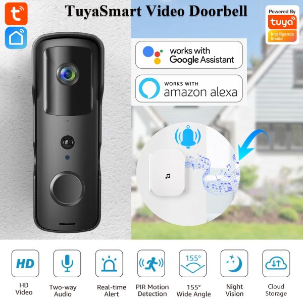 Controllo Tuya Video Modi Digital Visual Intercom WiFi Porta esterna a campana Wifi Camera da campanello Wifi Camera di sicurezza Smart Home