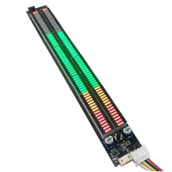 Amplificador DC 840V Dual 64 LED Spectrum Music Spectrum Light Audio Nível de áudio Amplificador Vu Meter para lâmpadas de atmosfera leve de player de carros