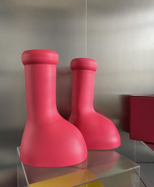 Big Red Boot Men Women Rain Designer Boots Высококачественные толстые дно без шлифов.