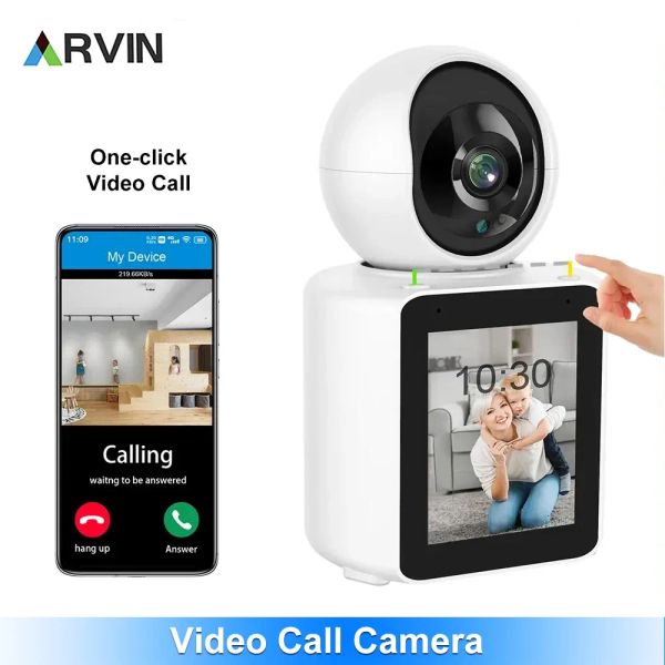 Telecamere Arvin Nuova videocamera Smart Wifi Smart WiFi con Screen IPS da 2,8 pollici FHD 1080P IP Cam Thoway Talk PTZ Wireless Cameras