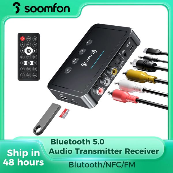 Адаптер Soomfon NFC Bluetooth 5.0 Audio Adapter 3.5mm Aux RCA Spdif Беспроводной приемник