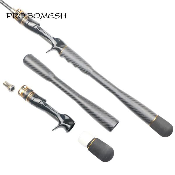 Zubehör Pro Bomesh 1Set 77 g Kohlefaser Taper Grip Gussrollen Griff Griff Kit DIY Angelrute Zubehör Accessoire