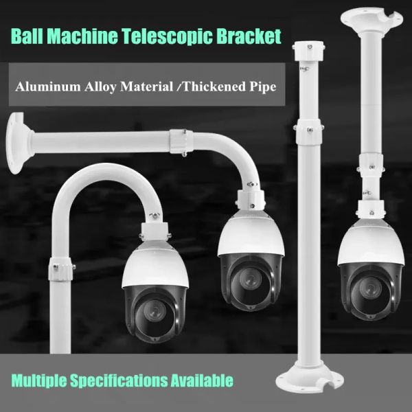Supporto per supporto per telecamera a cupola ad alta velocità Supporto telescopico per HikVision Dahua Camera da esterno per estensione di sollevamento del braccio lungo