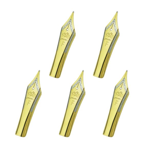 Penne 3pcs/ 5pcs originale Jinhao Funtain Penne Nibs #6 Nib Golden/ Silver EF F M Dimensione per Jinhao 100 450 159 750 Penne a doppio drago