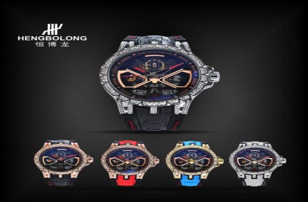 Начатые часы Excalibur Knights of the Clound Table Roger Watch Men Top Quartz Dubuis Кожаные водонепроницаемые золотые наручные часы3211093