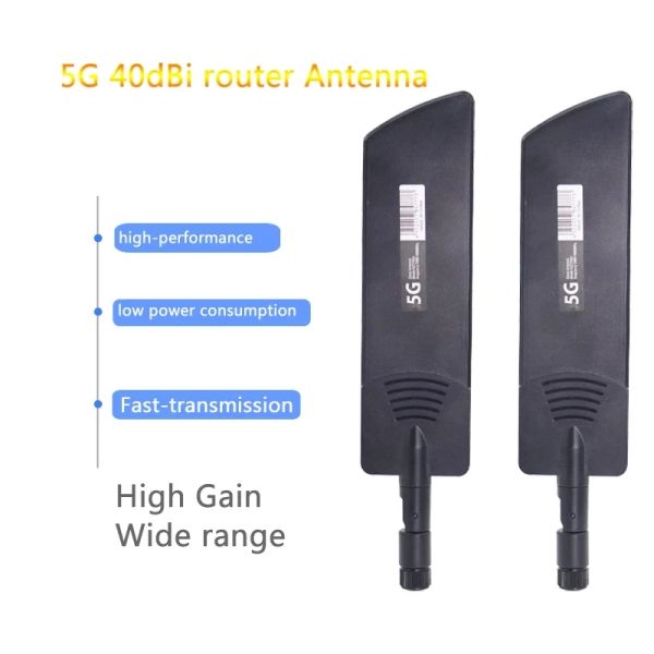 Faixa de largura de largura 600 ~ 6000MHz dobra flexível roteador sem fio 2g 3g GSM GPRS 4G 5G Ganho HIGN 40DBI LTE Antena WiFi Signal WiFi 1pc