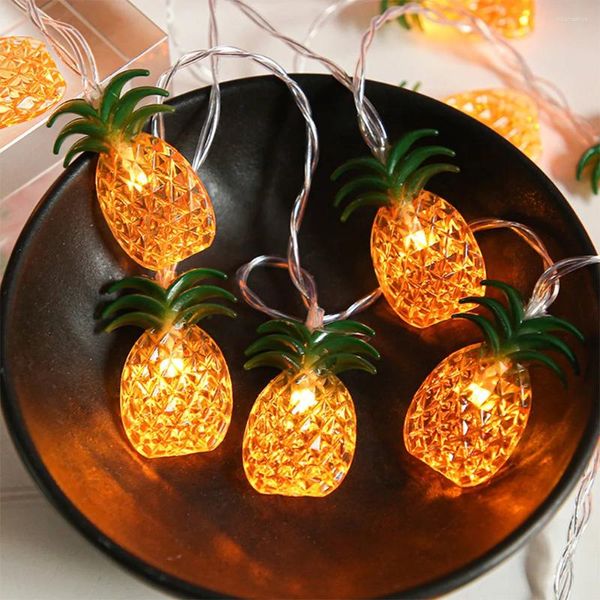 Dizeler 3M20LED PINAPPLE ŞEKİL YAPILAR Işıklar Pil Çalışan Yaz Tropikal Meyve Peri Işığı Hawaii Bahçesi Ev Partisi Dekoru