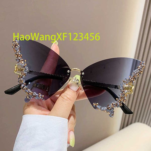 2024 Frauen Shades Sonnenbrille Diamant Sonnenbrille Sonnenbrille für Frauen 2024 Schmetterlingsstrass -Sonnenbrillen Frauen Frauen