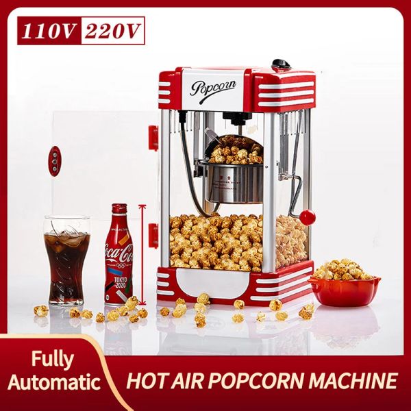 Fabricantes Novo tipo de máquina de pipoca, máquina de popping de milho comercial totalmente automático, Popcorn de pipoca de ar quente de ar quente para festa