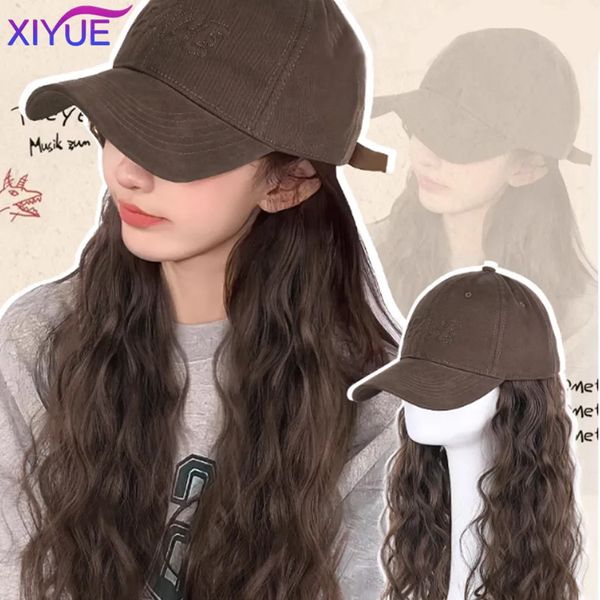 XIYUE HAT WIG All-in-One Womens Wool Fashion Wig Cappello Copertina Full Head 240407