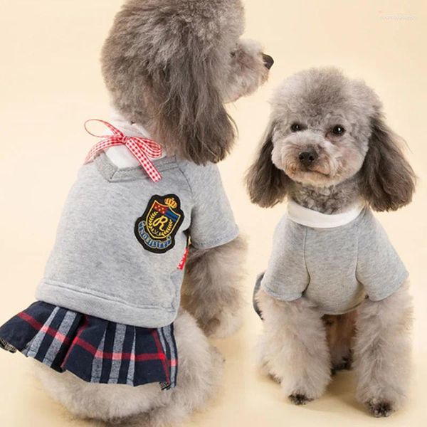 Abbigliamento per cani vestiti per animali domestici chihuahua cucciolo costume uniforme abito per coppia di cagnolini camicia ropa para perro