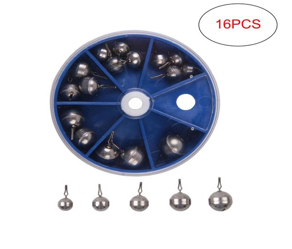 Tungsten Round Drops Gewichte 16pcs Drop Style Sinker Down S Angelskeiner für Karpbassspike Angelbox Tackle Kit8780871