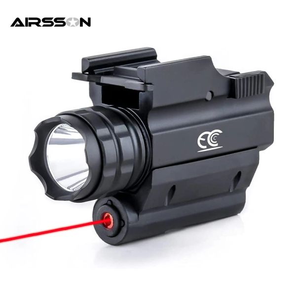 Escopos armas táticas pistola luz vermelha ponto laser mira de pistola de pistola leve lanterna de lanterna de lanterna LED Luz para caçar airsoft