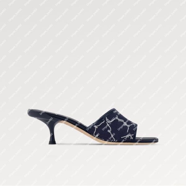 Explosion Neue Frauen Neo Revival Mule 1ACS4L Navy Blue Sticked Stab