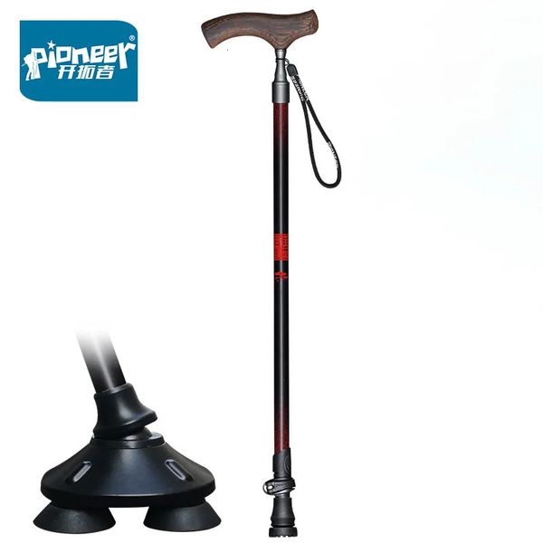 Pioneer Wood T Manico a piedi per i bastoncini per la canna turistica trekking per canne da trekking a palo nordico Bar UltraLight 240412