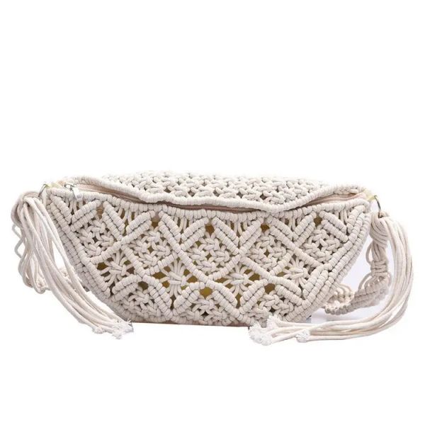 Hobos Female Summer Beach Macrame Braid Bohemian Fanny Pack Fashi