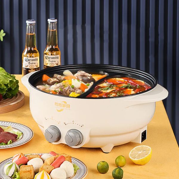 Multicooker 6L Yuanyang Electric Hot Pot Home Multifunzione Allinone Cooking Electric Cook Cook Pot Grill Pot 2000W