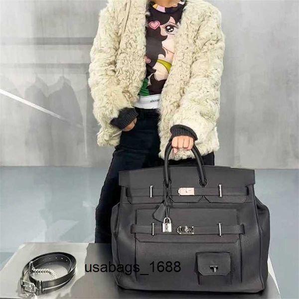 Brk50 Totes Designer BRK BLK SACOS 50cm Litchi Padrão extra grande Bolsa unissex Trip Bagage Bag de grande capacidade