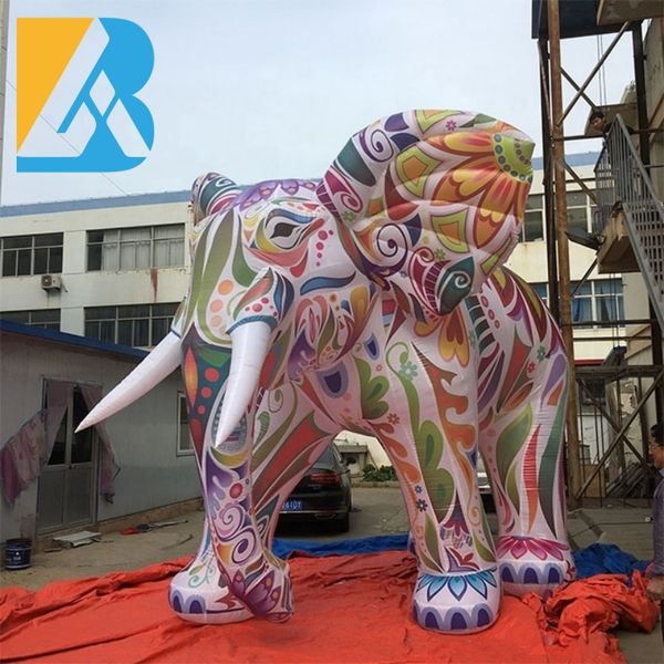 Gigante decorativo de festa personalizada elefante inflável colorido para planejadores de eventos