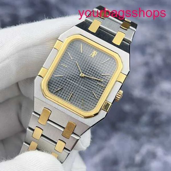 Ap titanium handgelenk Uhr Womens Uhrenraum Goldmaterial Dunkelgrau Zifferblatt Quarz Bewegung weibliche Uhr Uhr