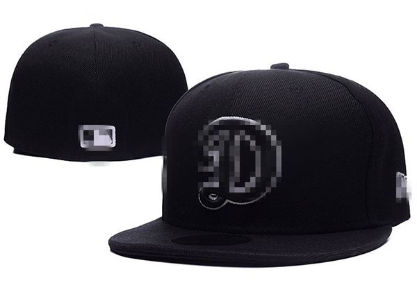 Designer Herrenmodebasketballteam Classic Saded Color Flat Peak Full Size La Closed Caps Baseball Sports ausgestattete Hüte in Größe 7- Größe 8 Basketballteam Snapback A12