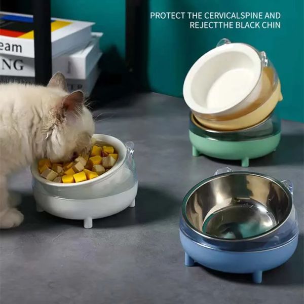 Forniture per alimentazione per cani ciotola per alimenti per animali domestici ciotole non slip acciaio inossidabile inossidabile doppio utilizzo di nuove gambe a quattro gambe.