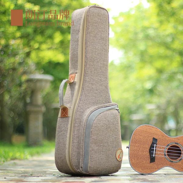 Fälle Ukulele -Beutelgehäuse verdicken 20 mm Sopran -Konzert Tenor Rucksack Handtasche 21/23/26 Zoll Ukelele -Zubehör Teile Gig