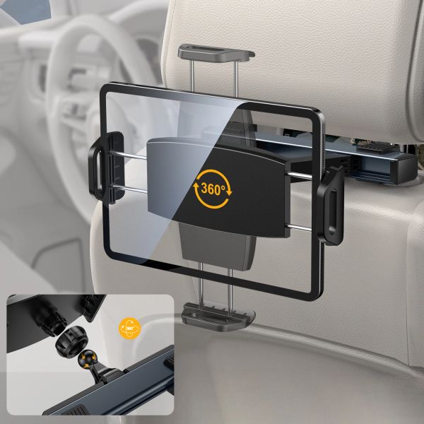 Stands flexíveis de 360 graus girando para iPad Car Pillow Phone Phone Holder Tablet Stand Back Seat para apoio de cabeça de montagem de 511 polegadas