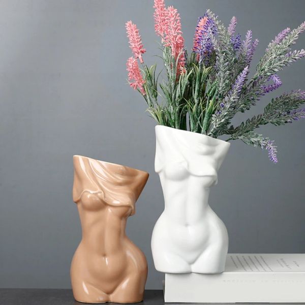 Equipaggiamenti 3D Human Girl Body Vase UV Crystal epossidico stampo di fiori fatti a mano in silicone