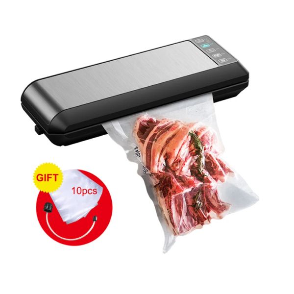 Гермешки Tinton Life Vacuum Sealer Wet или Dry Food Cackaging Machine для хранения пищи домохозяйство в вакуум -упаковке бесплатно 10 шт. Вакуумные пакеты