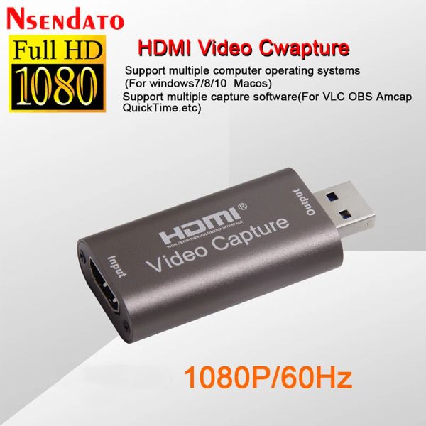 Lens 4K 1080p 60Hz USB2.0 Audio Video Capture Scheda HDMI a USB 2.0 SCHEDA DI ACQUISIZIONE DELLA PARTE LIVE Streaming Switch Switch Registrazione del gioco