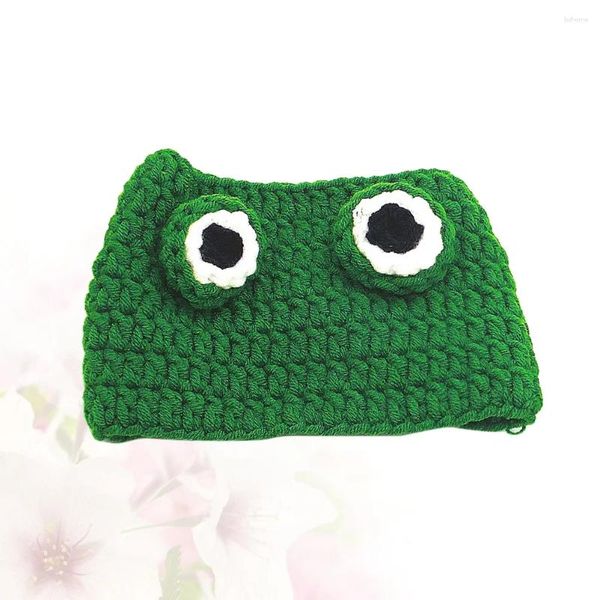 Hundekleidung kreative Schöne geformte Hut-Handstricken für Katzen Hunde Grün (S 22-24 Katze)